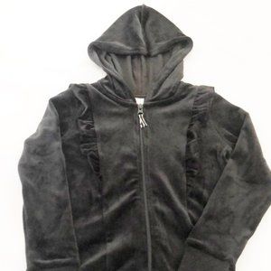 Jacket girls size 4-5 new 95% polyester 5% spandex black Wonder Nation hoodie